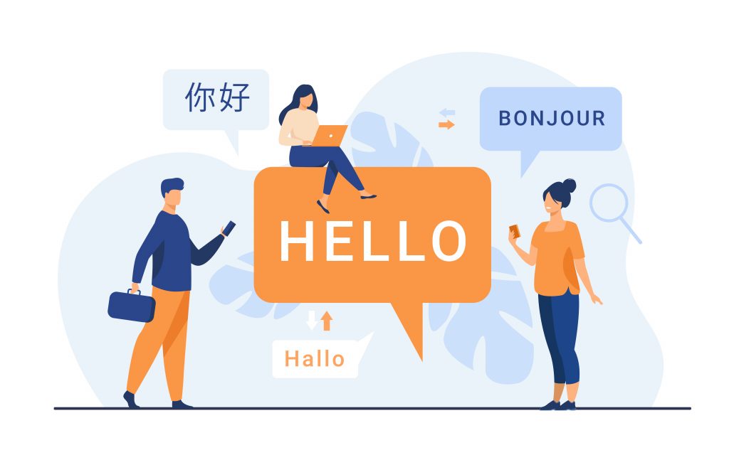 language learning apps concept