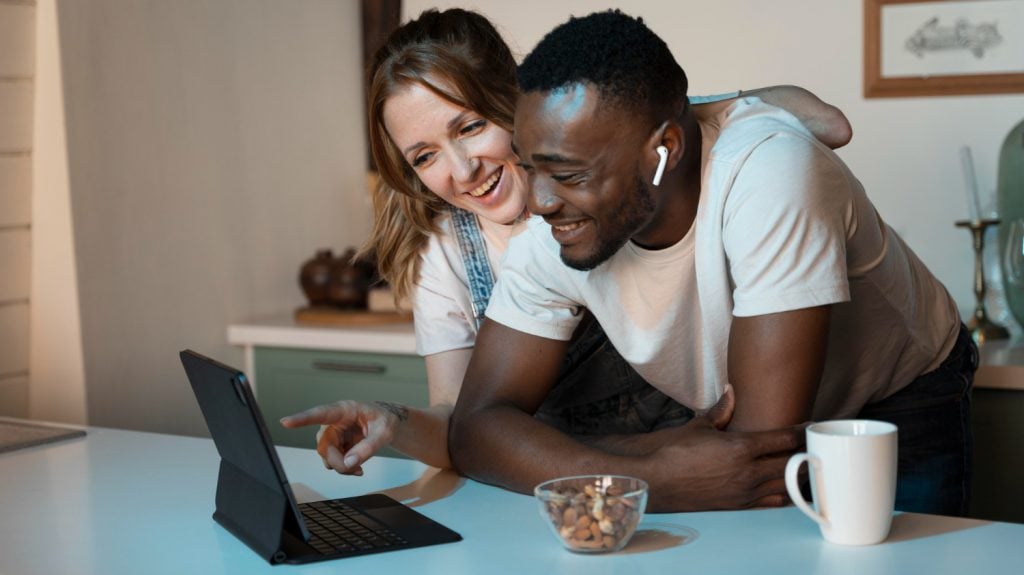 couple watching movies at streaming services